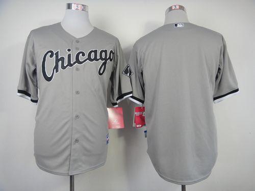 White Sox Blank Grey Cool Base Stitched MLB Jersey - Click Image to Close